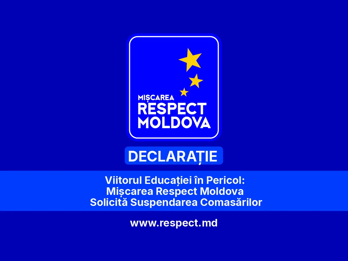 Viitorul Educației în Pericol: Mișcarea Respect Moldova Solicită Suspendarea Comasărilor