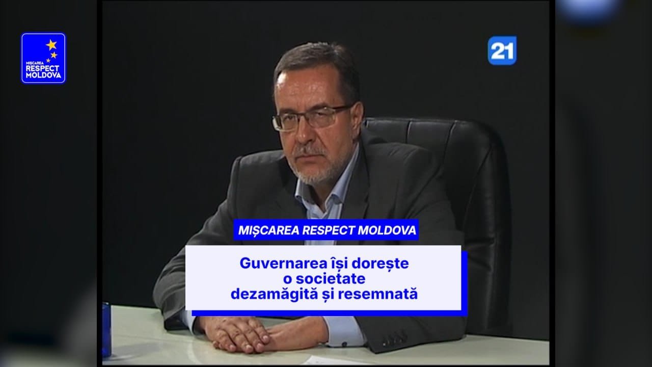 Președintele „Respect Moldova”, Marian Lupu: Guvernarea își dorește o societate dezamăgită și resemnată
