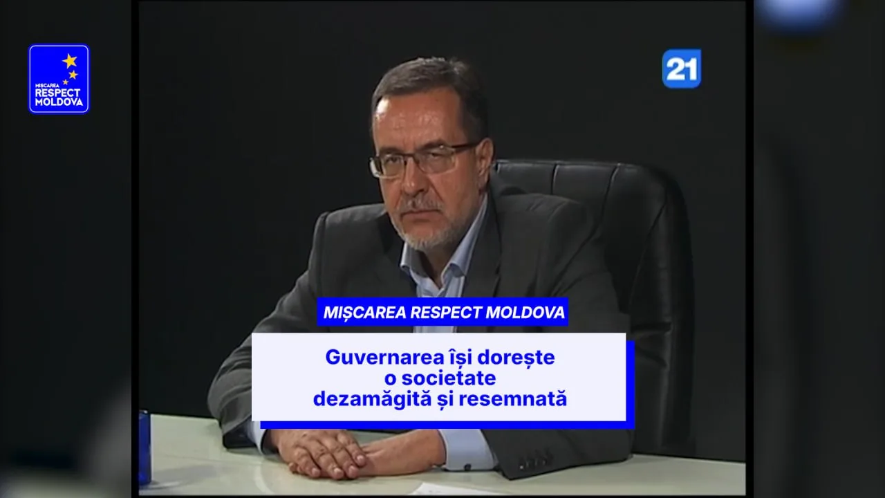 Președintele „Respect Moldova”, Marian Lupu: Guvernarea își dorește o societate dezamăgită și resemnată
