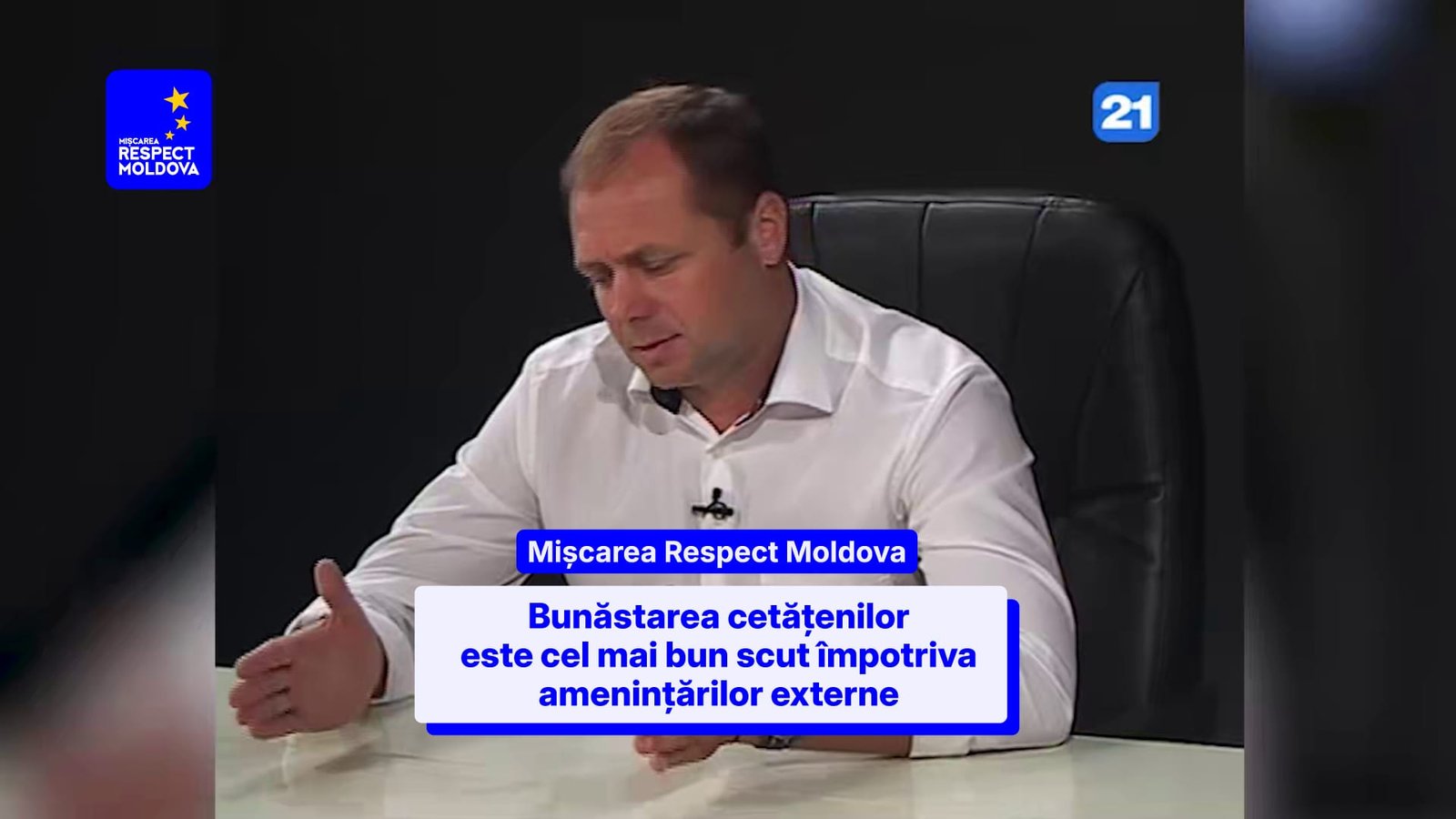 Radu Burduja, vicepreședinte al Partidului „Respect Moldova”: Bunăstarea cetățenilor este cel mai bun scut împotriva amenințărilor externe