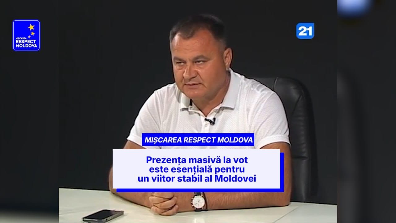 Anatolie Zagorodnîi, vicepreședinte al Partidului „Respect Moldova”: Prezența masivă la vot este esențială pentru viitorul stabil al țării