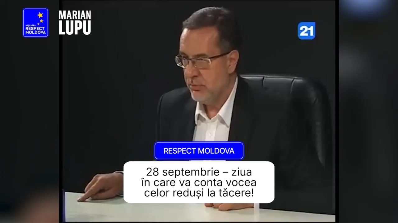 Președintele „Respect Moldova”, Marian Lupu: 28 septembrie, ziua în care va conta vocea celor reduși la tăcere!