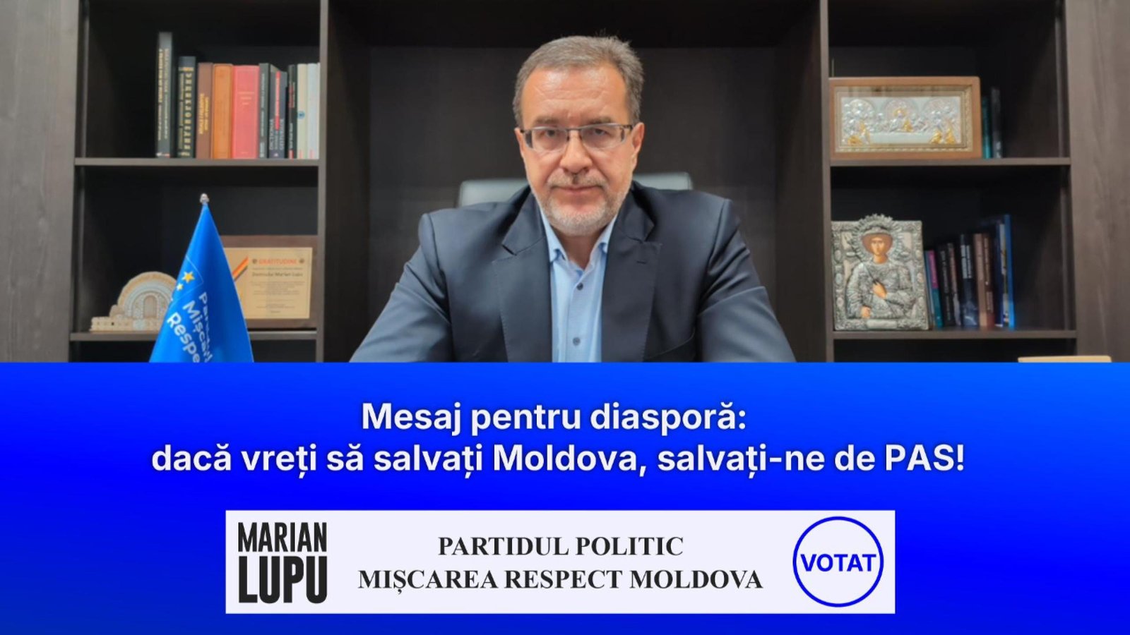 Marian Lupu, mesaj pentru moldovenii din diasporă: Dacă vreți să salvați Moldova, salvați-ne de PAS