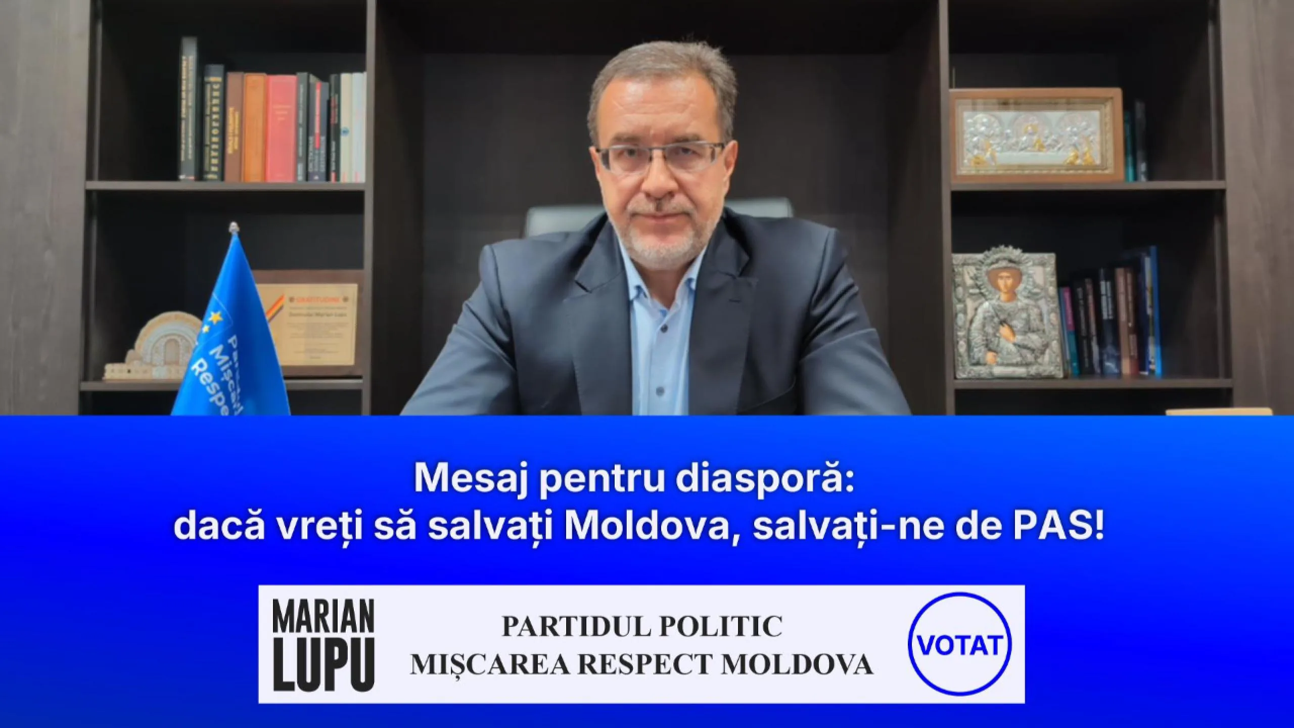 Marian Lupu, mesaj pentru moldovenii din diasporă: Dacă vreți să salvați Moldova, salvați-ne de PAS