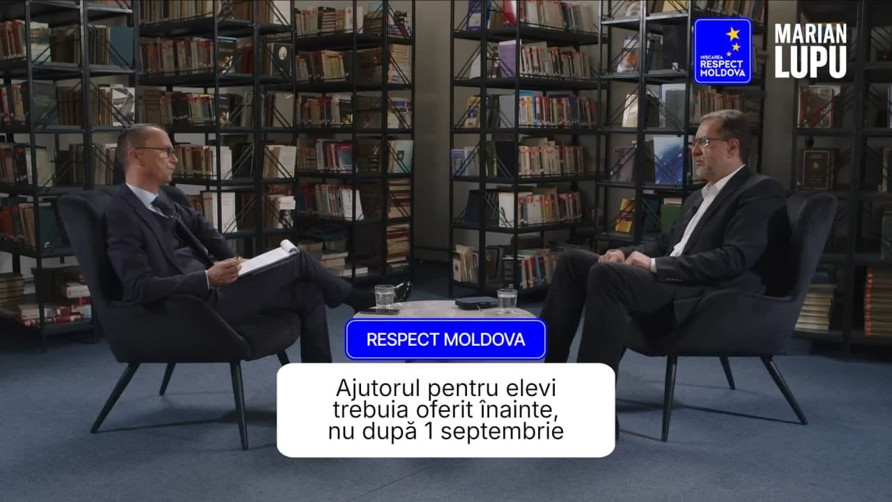 Marian Lupu: Ajutorul pentru elevi trebuia oferit înainte, nu după 1 septembrie