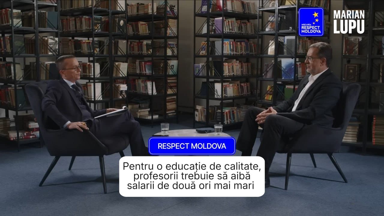 Marian Lupu: Respectul pentru profesori înseamnă să le dublăm salariile