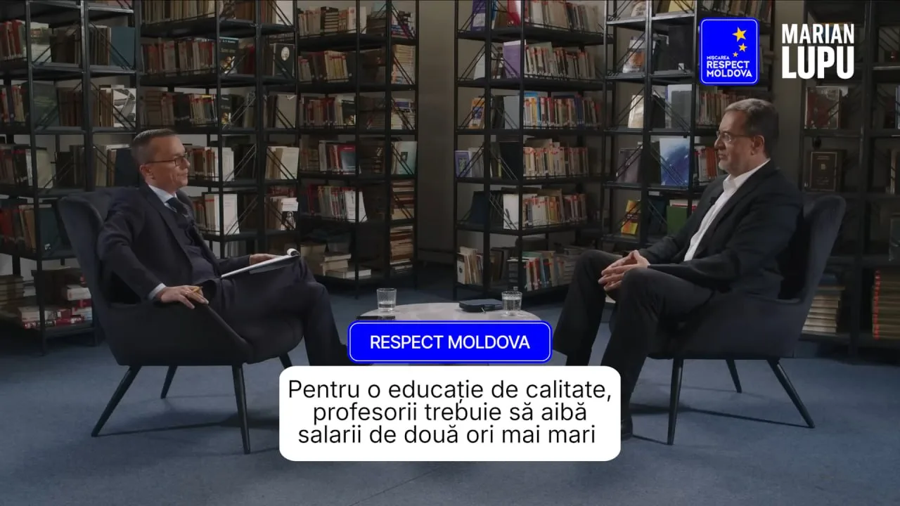 Marian Lupu: Respectul pentru profesori înseamnă să le dublăm salariile