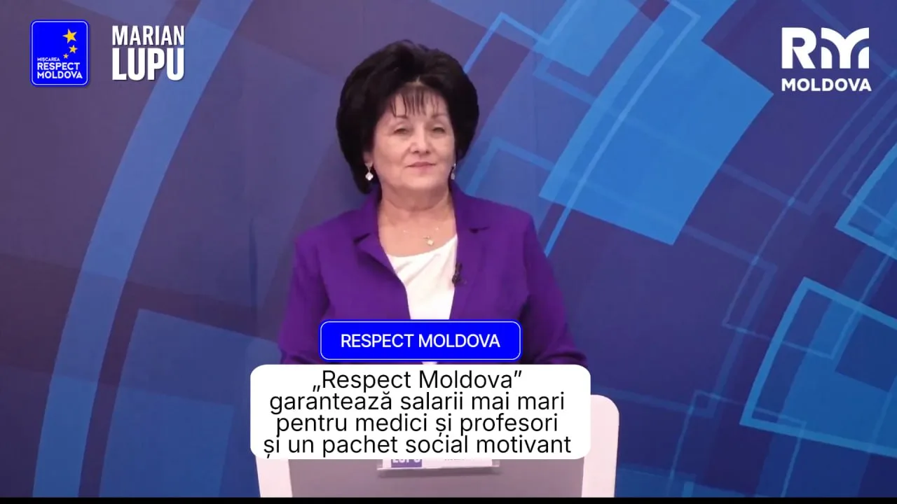 Partidul „Respect Moldova” se angajează ca, imediat ce va accede la guvernare, să dubleze salariile cadrelor medicale și ale profesorilor, pentru că aceste profesii nobile merită cu adevărat Respect din partea statului și a societății. Acest angajament a fost prezentat în cadrul unei dezbateri electorale organizate de postul public de radio de vicepreședintele Partidului „Mișcarea Respect Moldova”, Lilia Pogolșa.

Aceasta nu este doar o promisiune electorală, ci o măsură realizabilă, care poate fi finanțată prin eficientizarea cheltuielilor publice. În prezent, un ministru are un salariu de peste 50 de mii de lei, în timp ce mulți profesori sau lucrători medicali abia ating salariul mediu pe economie. Considerăm că este o nedreptate socială care trebuie corectată.

Pentru a atinge acest obiectiv, vom propune:
 • reducerea numărului de deputați de la 101 la 61;
 • optimizarea structurii Guvernului, prin scăderea numărului de ministere de la 14 la 9, așa cum a fost în trecut;
 • diminuarea salariilor demnitarilor și ale funcționarilor de rang înalt, pentru ca banii economisiți să fie direcționați către educație și sănătate.

Prin aceste măsuri, va fi creat un pachet social motivant pentru cei care educă tânăra generație și îngrijesc sănătatea populației, oferindu-le recunoaștere și sprijin real, nu doar vorbe frumoase.

„La alegerile parlamentare din 28 septembrie, vă îndemn să votați Partidul „Respect Moldova”, pentru a construi o țară în care medicii și profesorii sunt respectați, administrația publică este eficientă, iar bunăstarea oamenilor devine prioritatea principală”, a concluzionat vicepreședintele formațiunii Lilia Pogolșa.