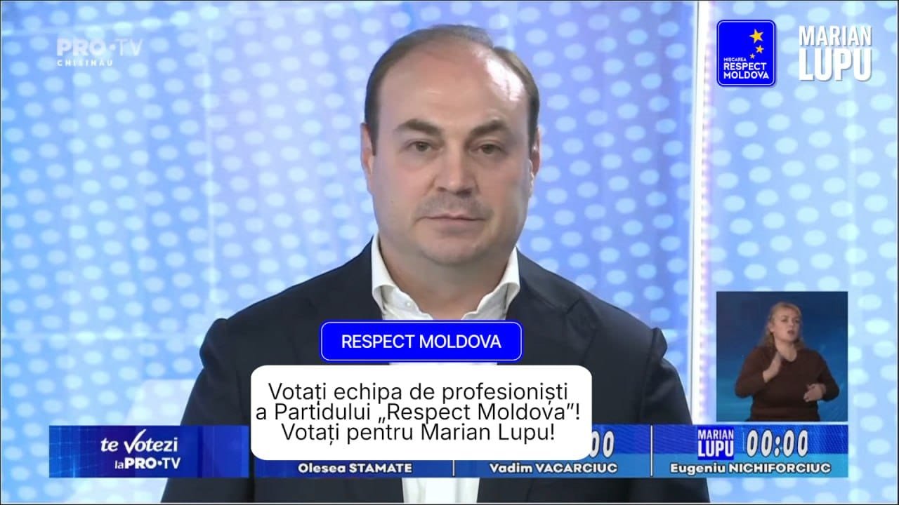 Eugeniu Nichiforciuc: Votați echipa de profesioniști a Partidului „Respect Moldova”! Votați pentru Marian Lupu!